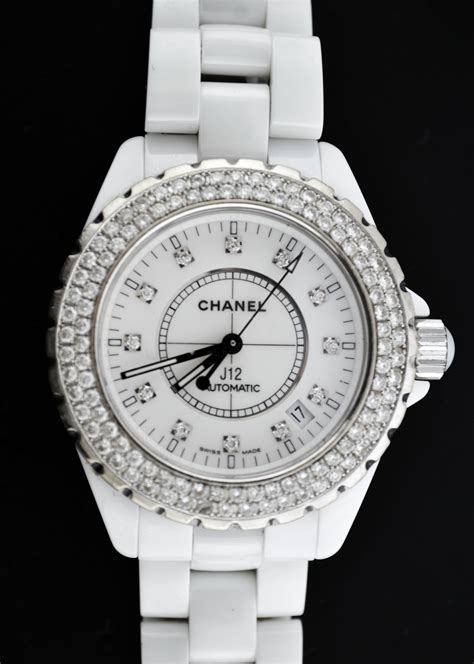 chanel white ceramic watch.